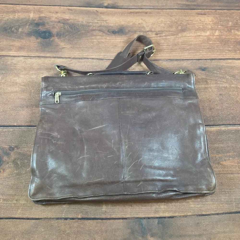 Boulder Ridge Briefcase Mens OS Brown Good Leather Messenger Satchel Bag